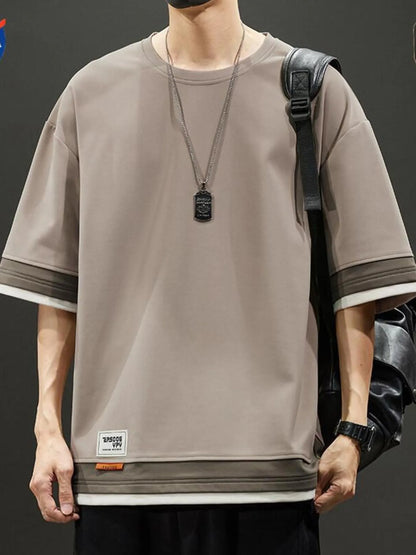 Men's Plus Size Casual Loose Fit Short Sleeve T-Shirt