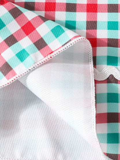 Children's Christmas Tree Plaid Dress
