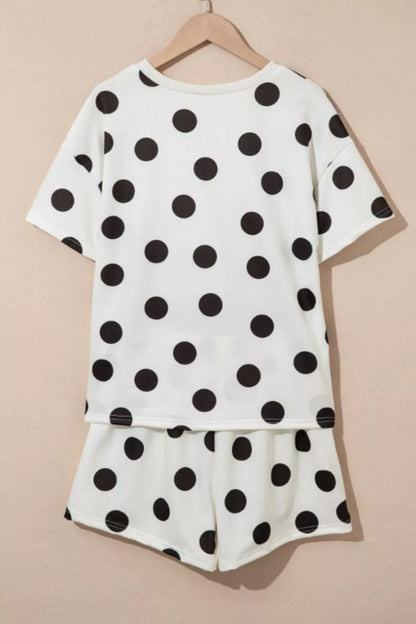 Polka Dot Tee and Shorts 2-Piece Set