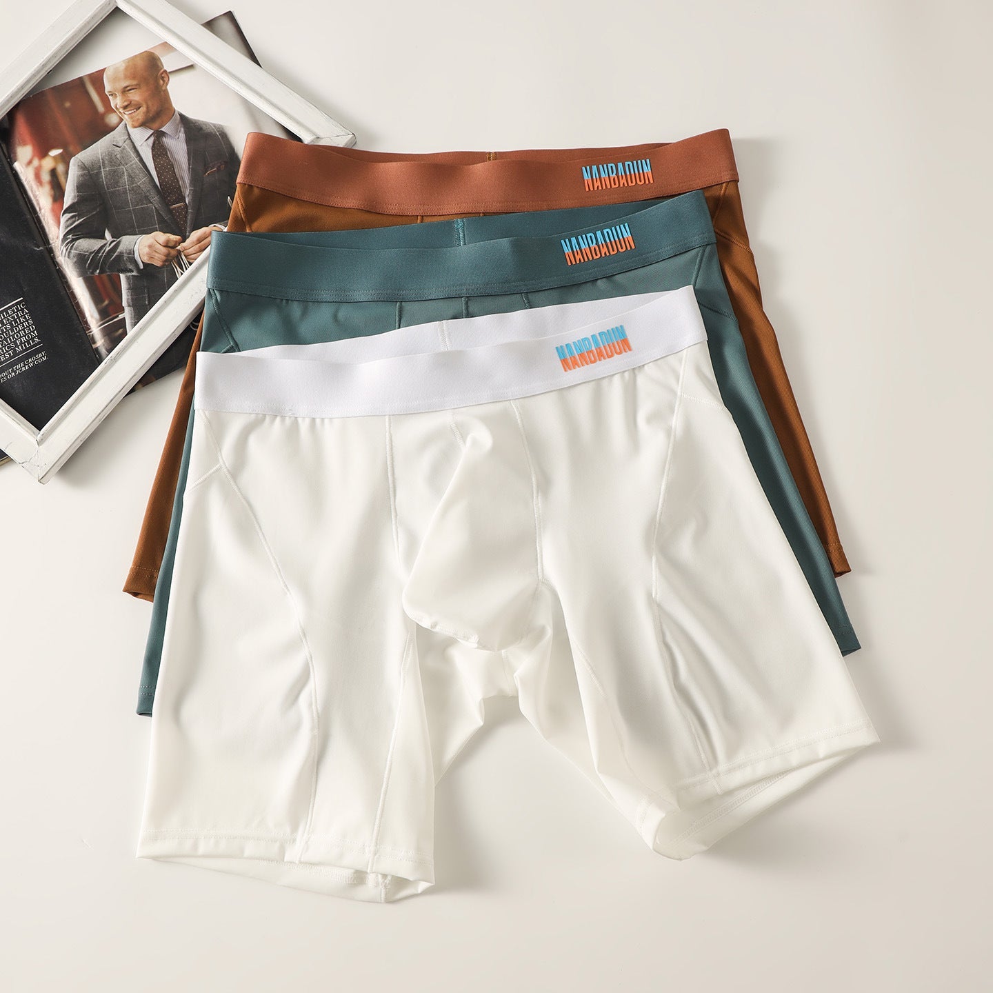 Breathable Mid-rise Sports Boxer Briefs Chafe-resistant