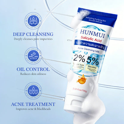 HUNMUI Salicylic Acid Acne-Fighting Facial Cleanser