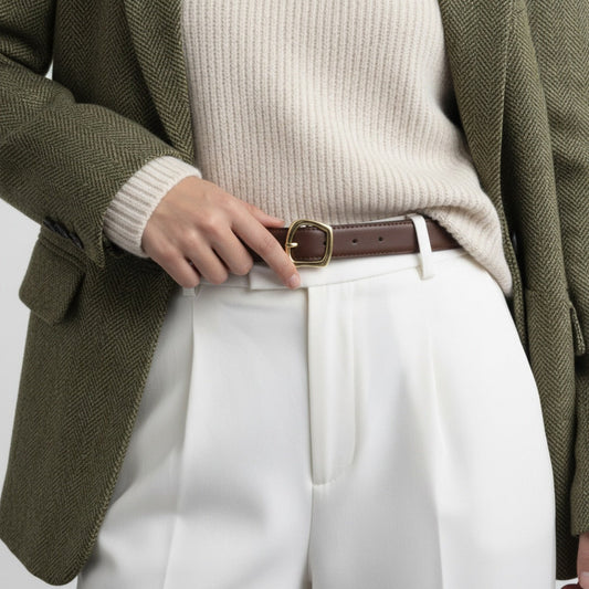 Classic Golden Buckle Belt