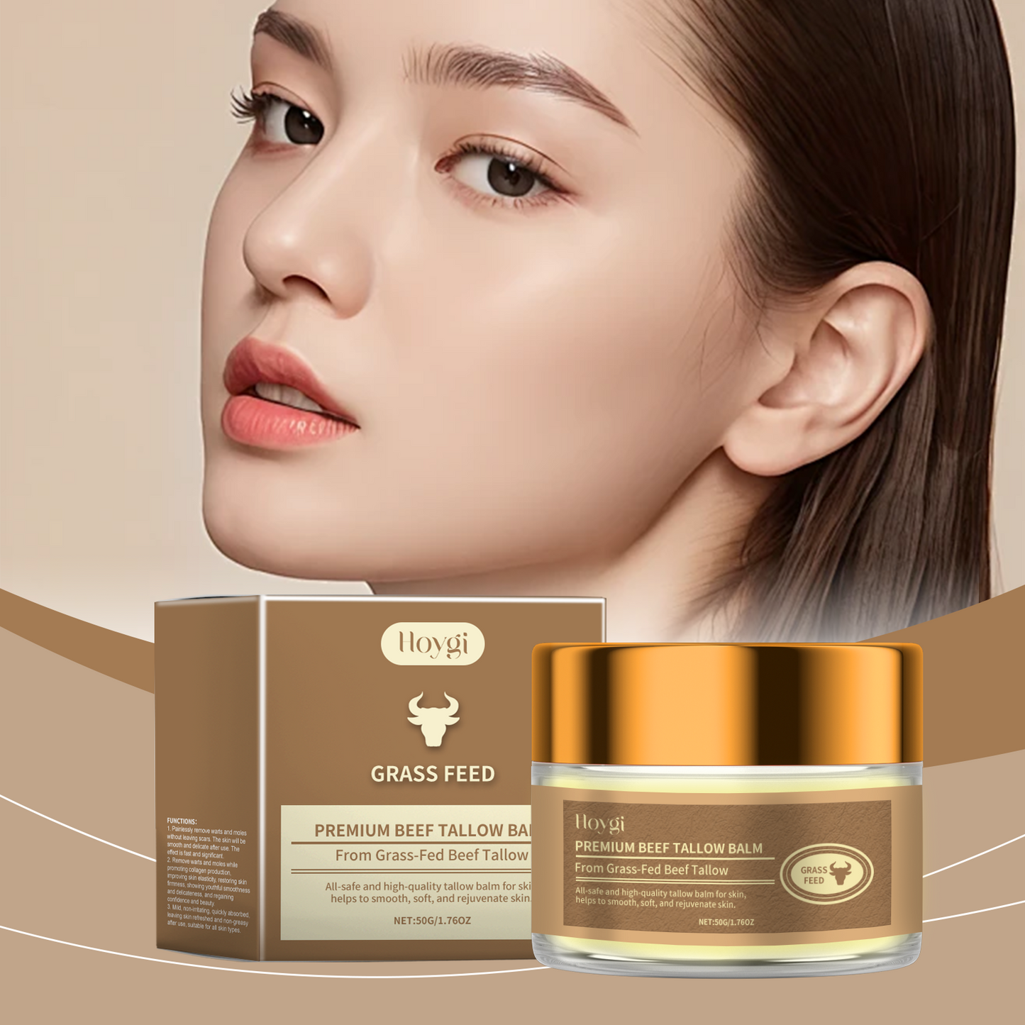 Hoygi Tallow Moisturizing Cream Hydrates And Moisturizes Dry And Rough Skin