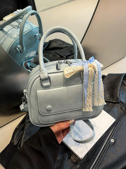 Bow Decor Top Handle Handbag