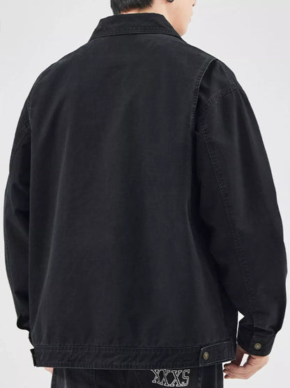 Men's Plus Size Zip Up Long Sleeve Jacket