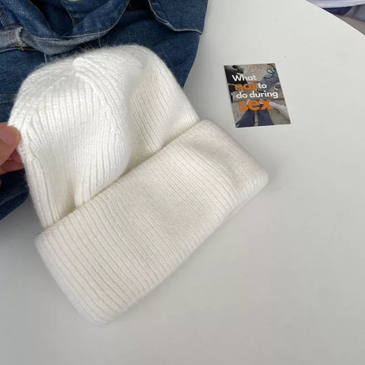 Warm Knitted Cuffed Beanie Hat