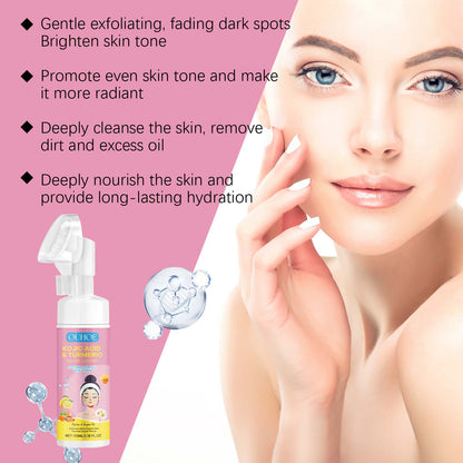 OUHOE Kojic Acid Turmeric Mousse Cleanser Moisturizes And Locks Water Temperature And Cleanses Clear And Clear Skin Foam Cleanser