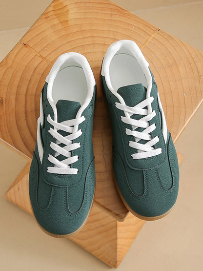 Round Toe Lace Up Sneakers
