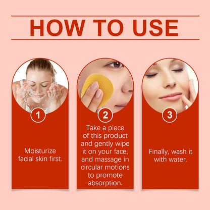 Hoygi Turmeric Acid Cleanser Pad Gentle Exfoliating Cleanser Without Tight Facial Skin Delicate Brightening
