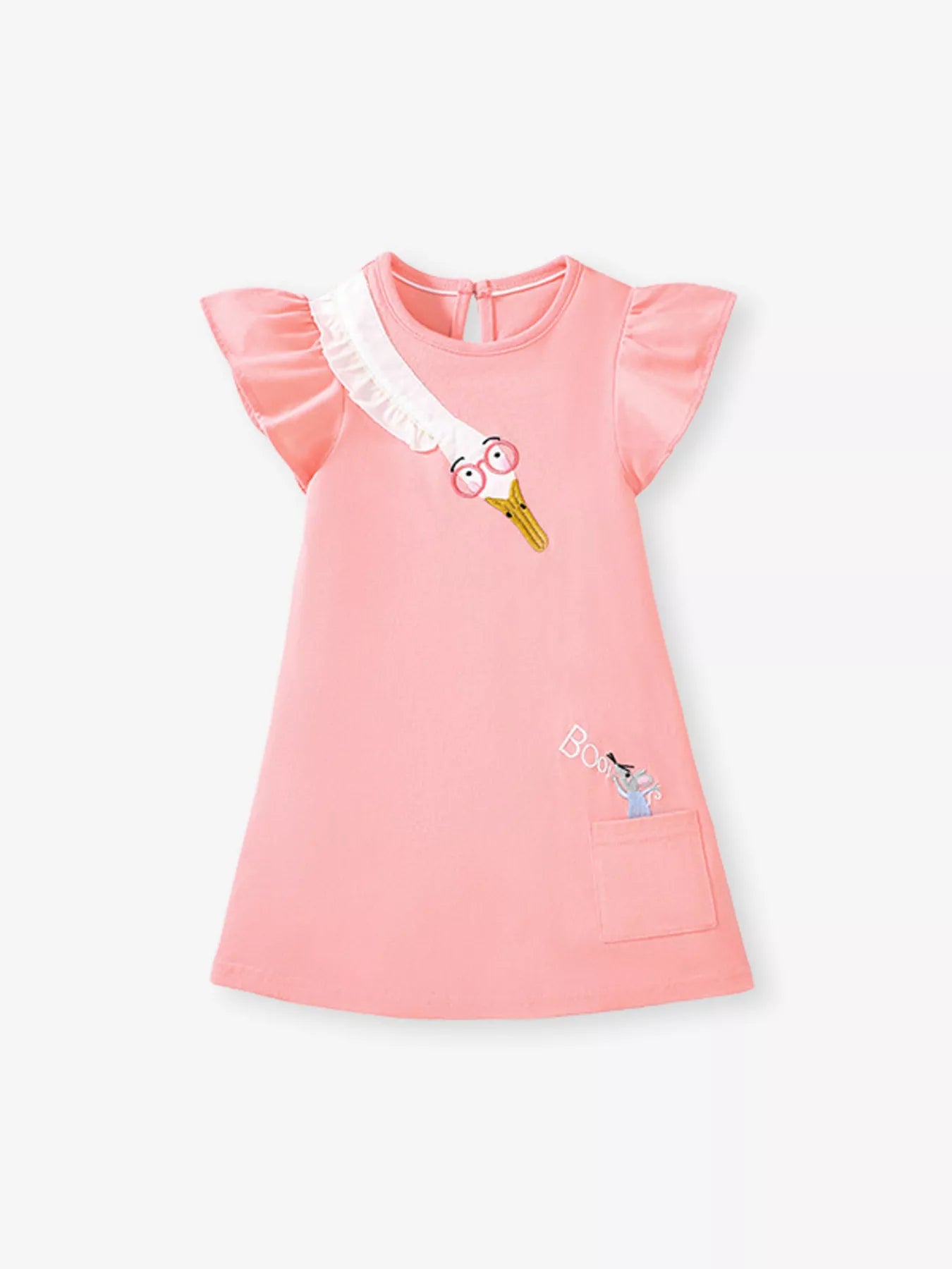 Children's Goose Ruffle Sleeve Dress
