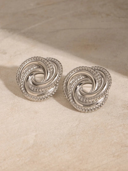 Stainless Steel Volution Stud Earrings