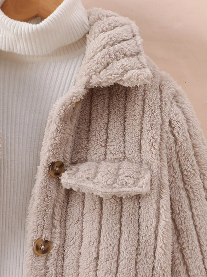 Children's Cozy Fleece Button-Down Jacket