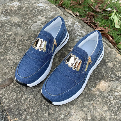 Round Toe Platform Slip-Ons