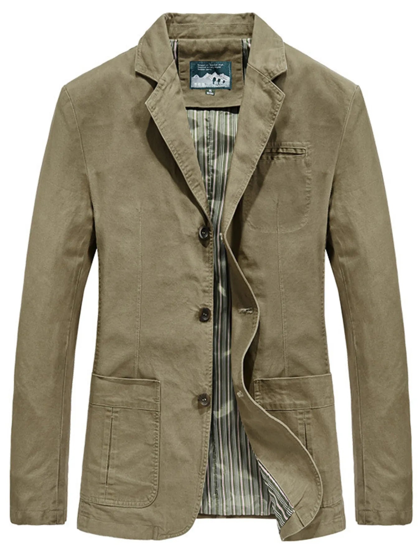 Men's Plus Size Casual Button Up Slim Fit Blazer