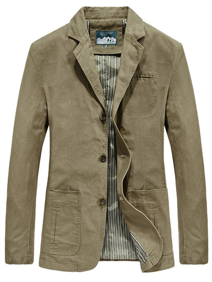 Men's Plus Size Casual Button Up Slim Fit Blazer