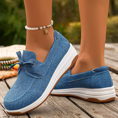 Lace Up Round Toe Sneakers