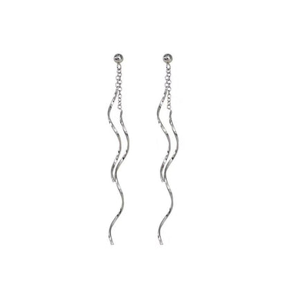 925 Sterling Silver Wave Earrings