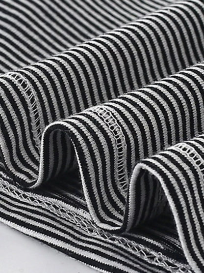 Children's Cartoon Excavator Striped T-Shirt