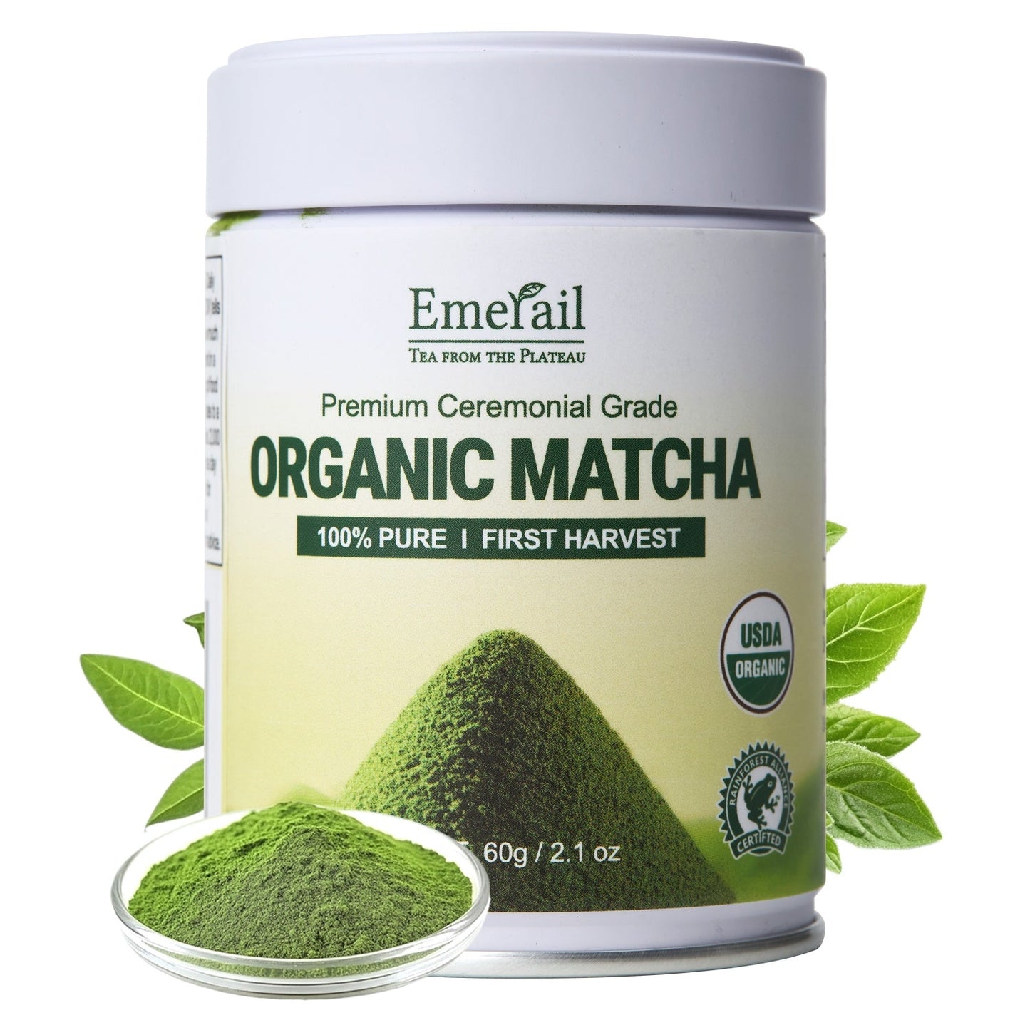 Matcha--Ceremonial Grade Organic Matcha Green Tea Powder,Premium First Harvest Unsweetened,1 0 0 Pure Matcha ForLattes,Smoothies,and Baking 60g 2.1oz-Ships From US-Tea-Coffee Mate