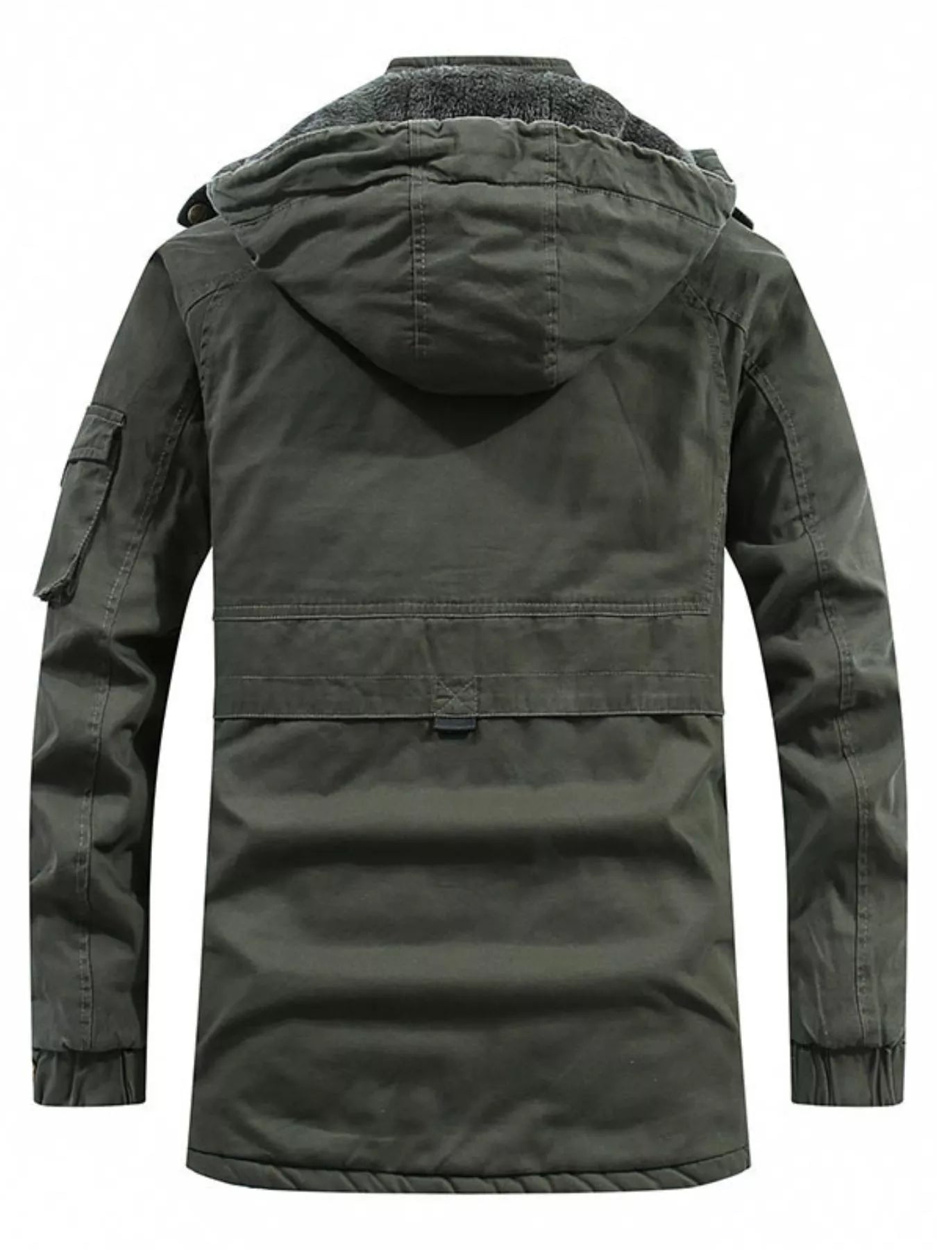 Men's Plus Size Winter Warm Hooded Zip Up Jacket