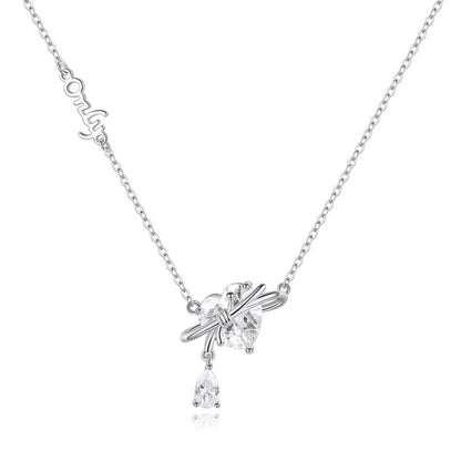 925 Sterling Silver Zircon Heart Necklace