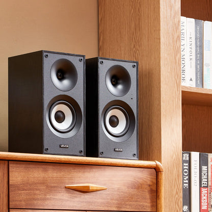 Active Powered Bookshelf Studio Monitor Speakers 25W X2 Bluetooth Coaxial Stereo