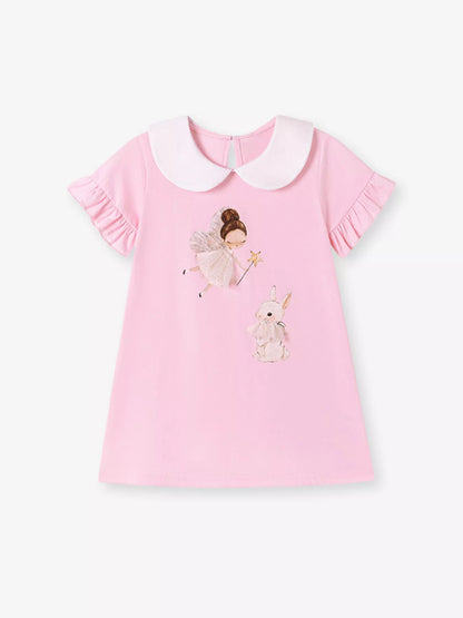 Children's Peter Pan Collar Short Sleeve Dress