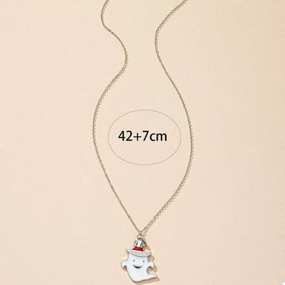 Halloween Cute Ghost Pendant Necklace