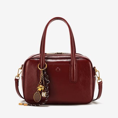 Leather Top Handle Handbag