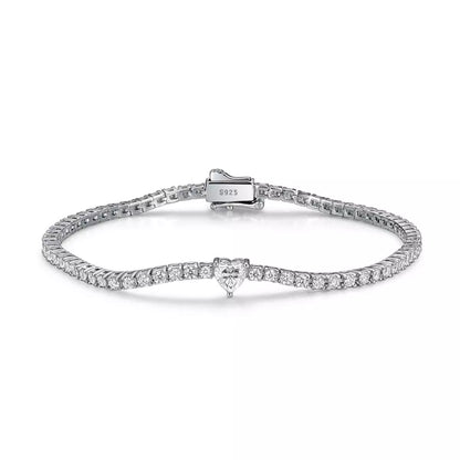 2.42 Carat Moissanite 925 Sterling Silver Bracelet