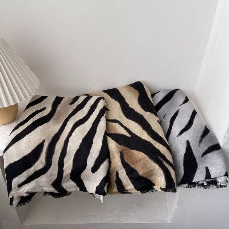 Zebra Print Lightweight Scarf