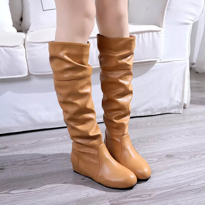Round Toe Slouch Boots