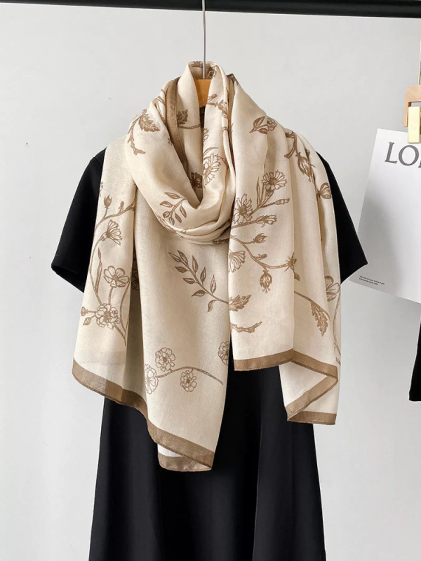 Floral Print Lightweight Scarf