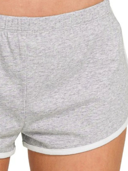 Zenana Elastic Waistband Dolphin Shorts