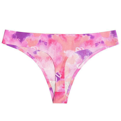 Printed Breathable One Piece Low Waist Thong Women