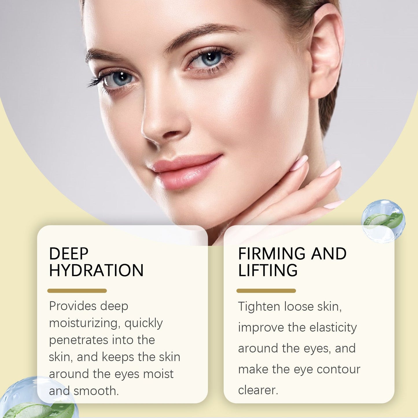 EELHOE Gold Firming Eye Mask, Reduces Fine Lines And Dark Circles Hydrates And Tightens The Skin Around The Eyes