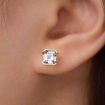 2 Carat Moissanite 925 Sterling Silver Stud Earrings