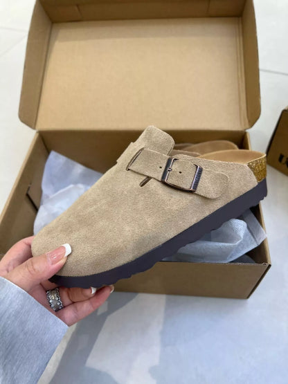Round Toe Buckle Slip-Ons