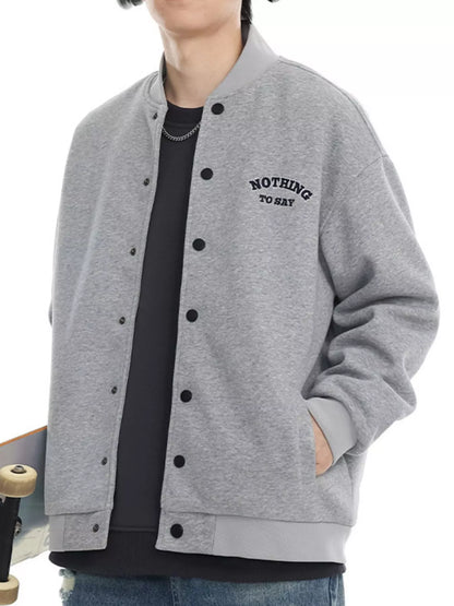 Men's Plus Size Casual Snap Down Jacket