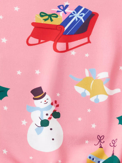 Children's Christmas Print Crew Neck Sweatshirt
