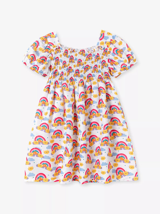 Children's Smocked Puff Sleeve Dress