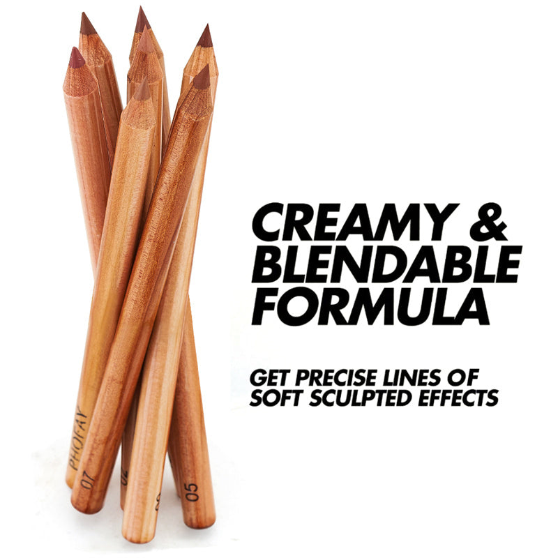 Phofay Long-Lasting Matte Lip Liner Set – 0.8g × 12 pcs