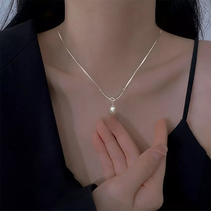 925 Sterling Silver Pearl Necklace