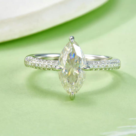 2 Carat Moissanite 925 Sterling Silver Ring