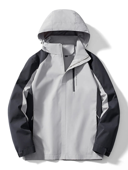 Men's Plus Size Waterproof Hooded Outdoor Jacket