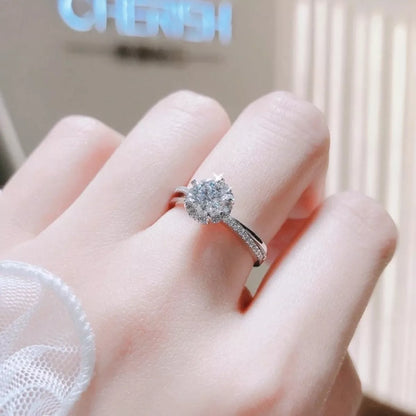 1 Carat 925 Sterling Silver Moissanite Ring