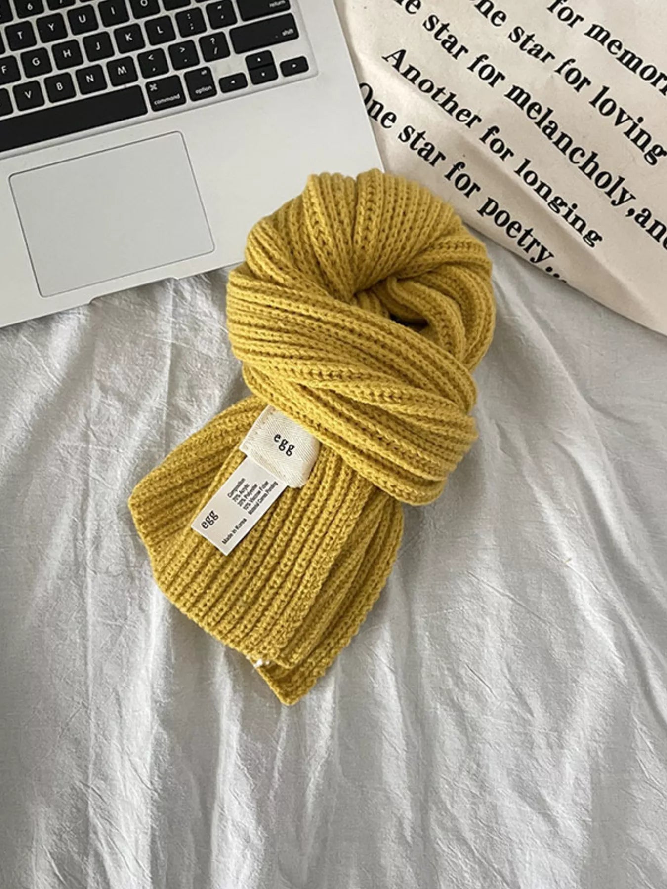 Knitted Ribbed Scarf