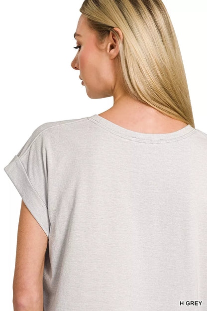 Zenana Round Neck Short Sleeve American Flag T-Shirt