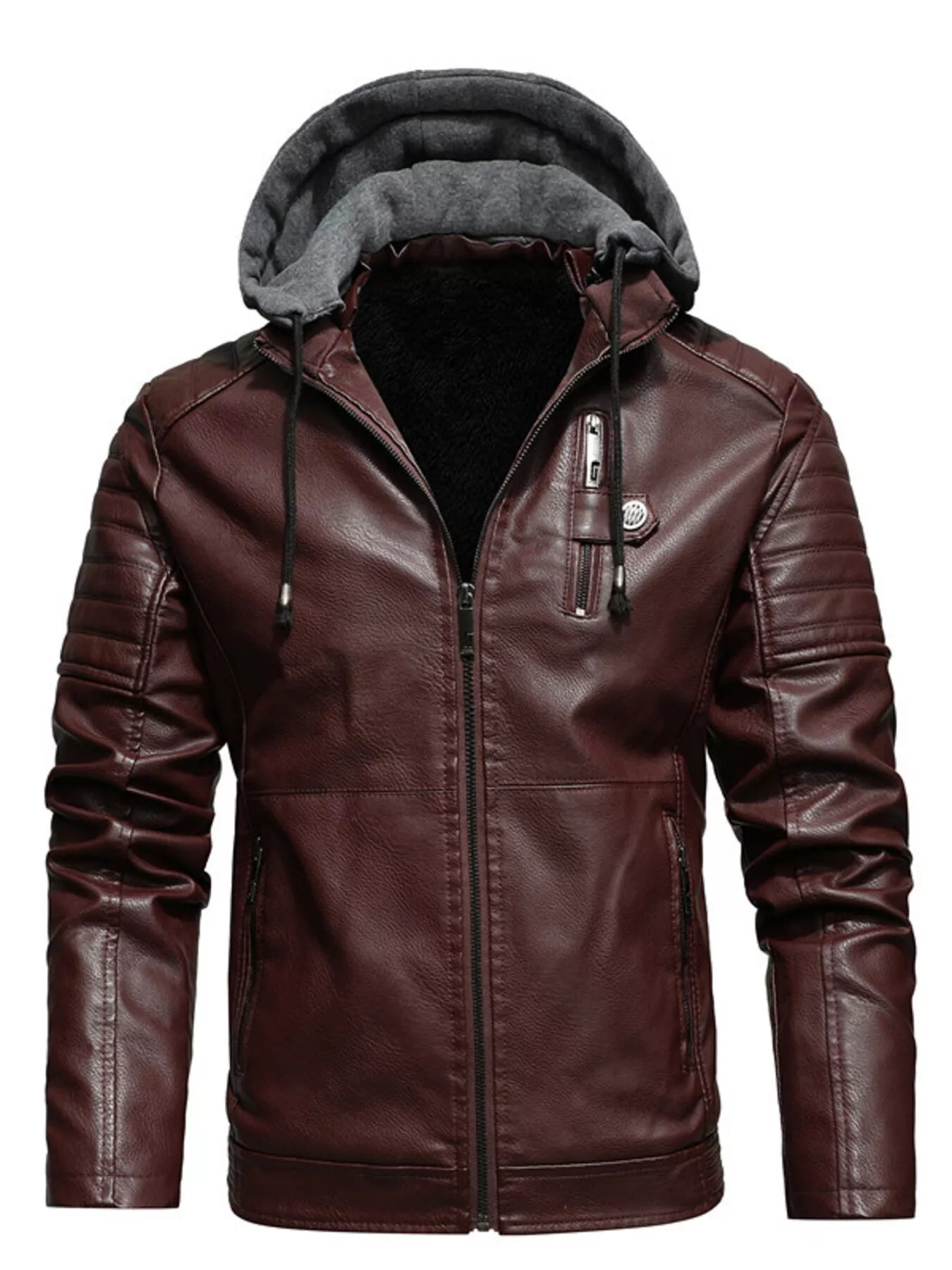 Men's Plus Size Hooded Zip Up Winter Jacket