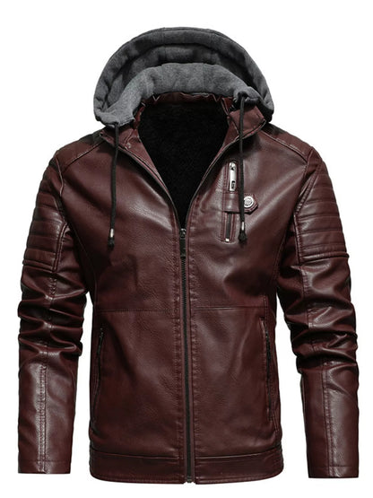Men's Plus Size Hooded Zip Up Winter Jacket